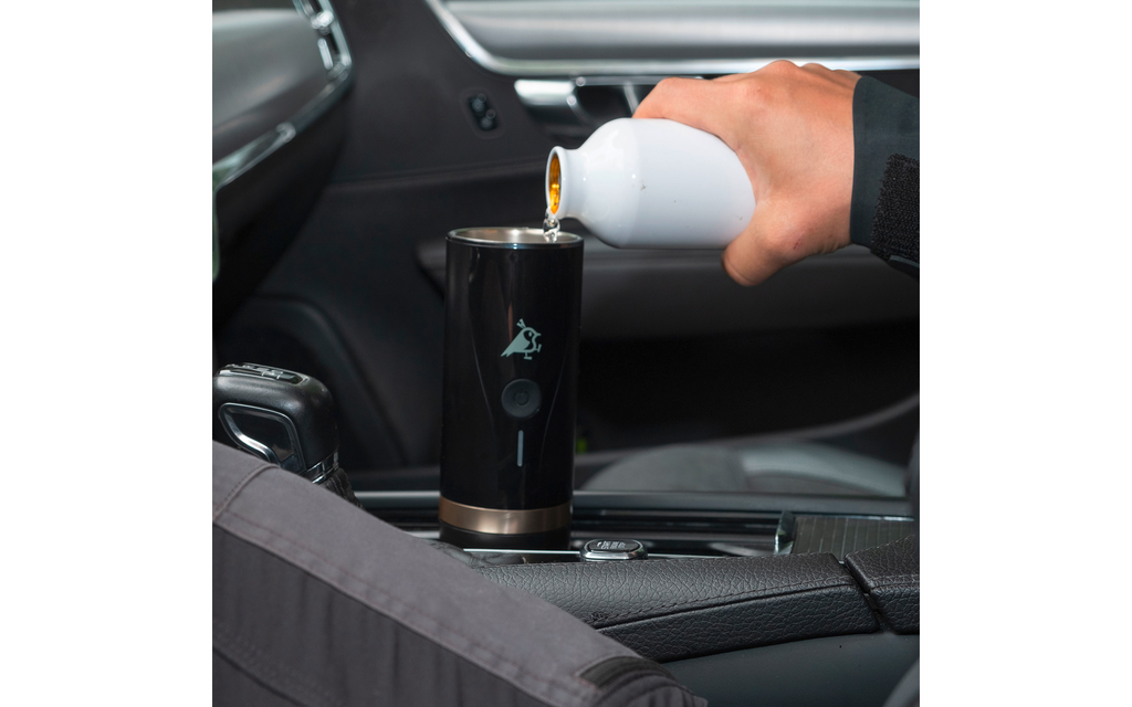Bærbar kaffemaskin for kapsler og malt kaffe med batteri - Aqiila detaljbilde