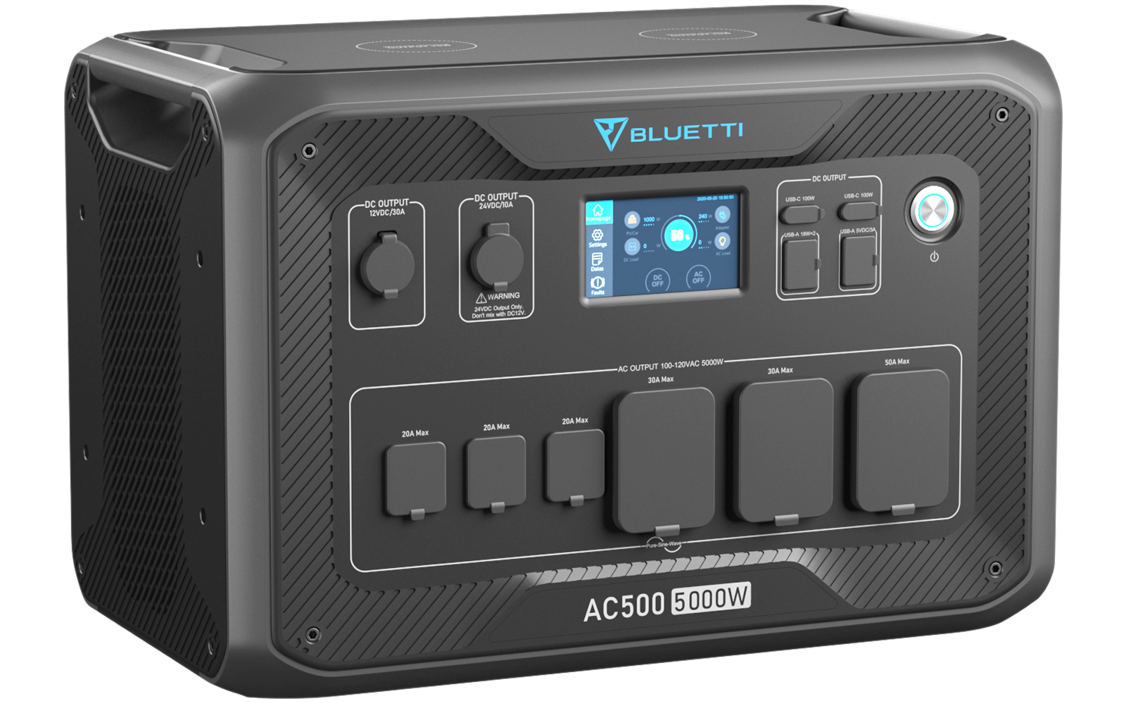 Bærbar powerstation AC500 5000 W vekselretter modulær - Bluetti kabler og tilbehør