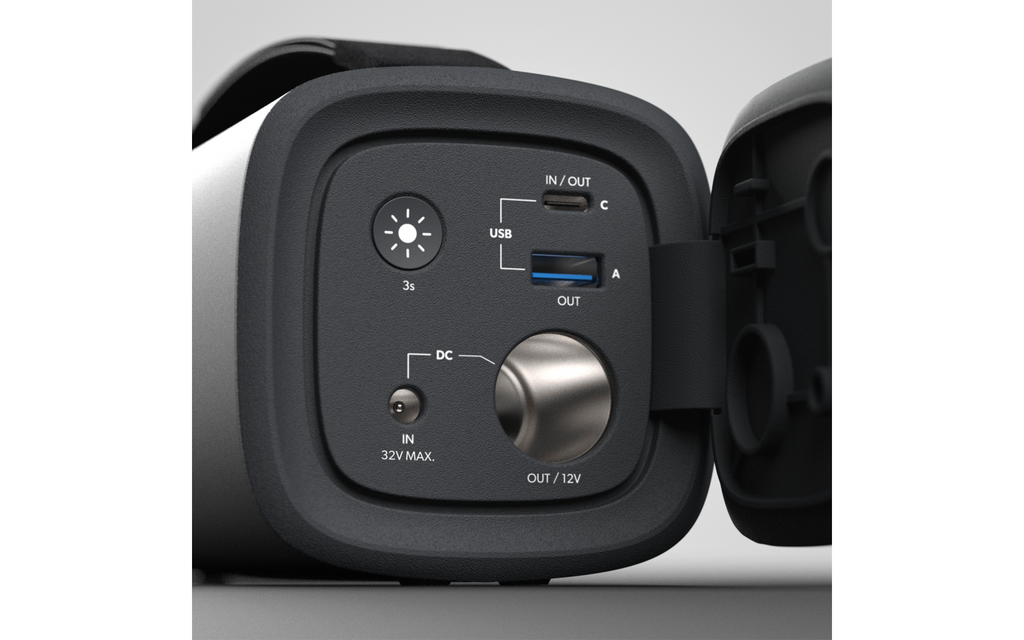 Bærbart LiFePO4-batteri PLB15 15 Ah 192 Wh med lykt bakside