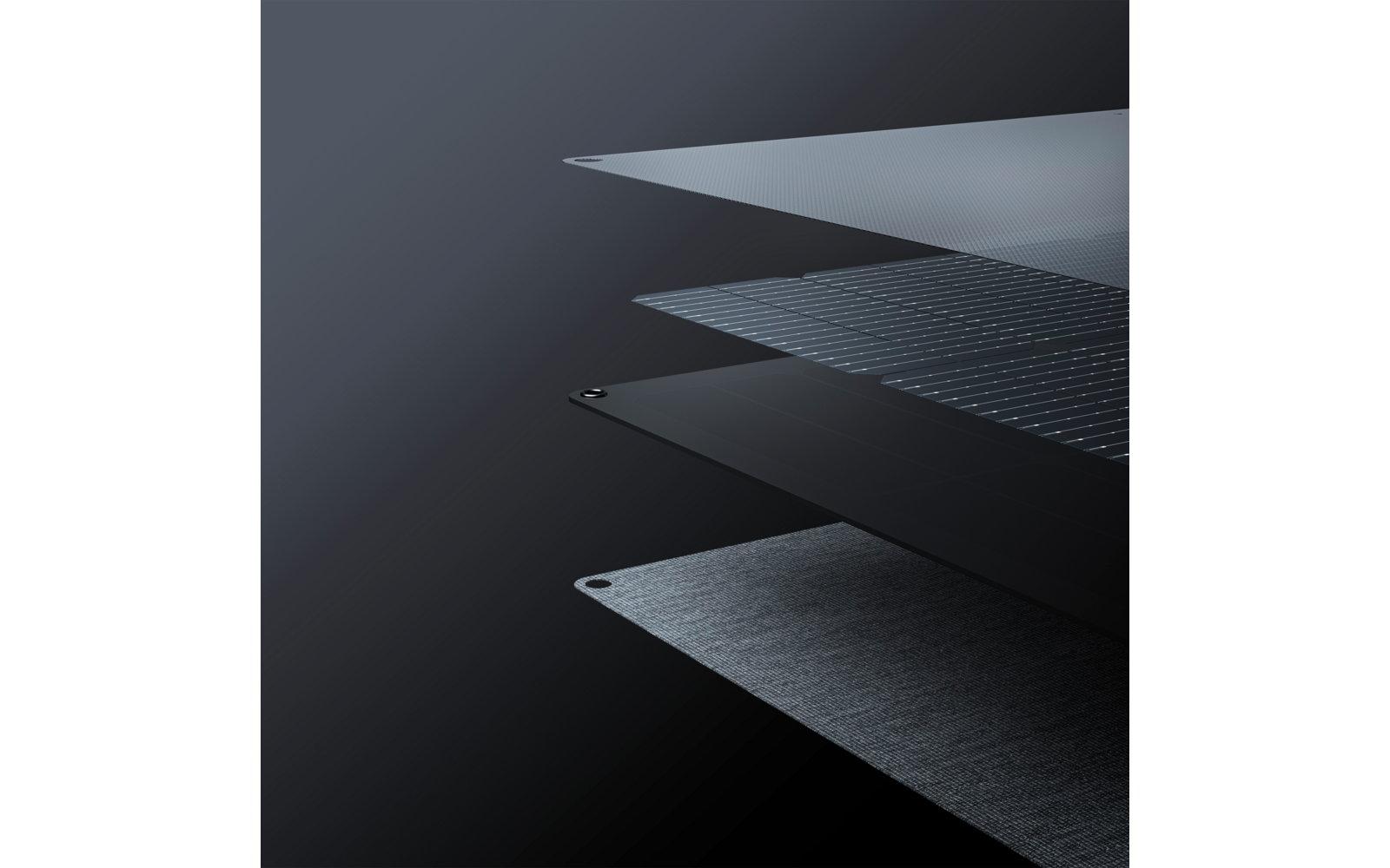 Bærbart solcellepanel NextGen 160W monokrystallinsk bakside