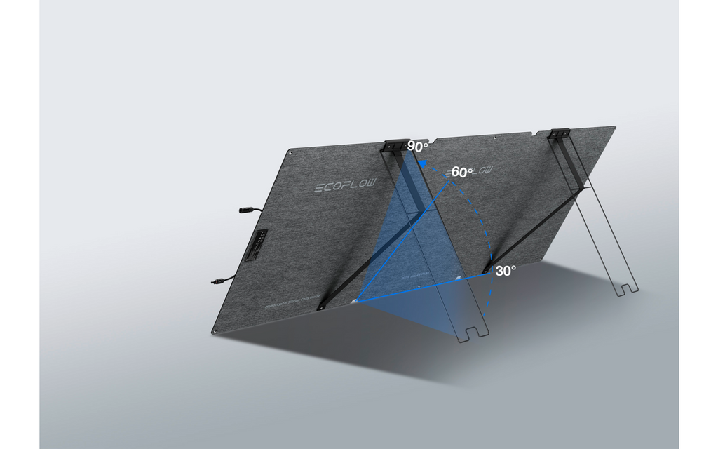 Detalj av EcoFlow NextGen 160W solcellepanel