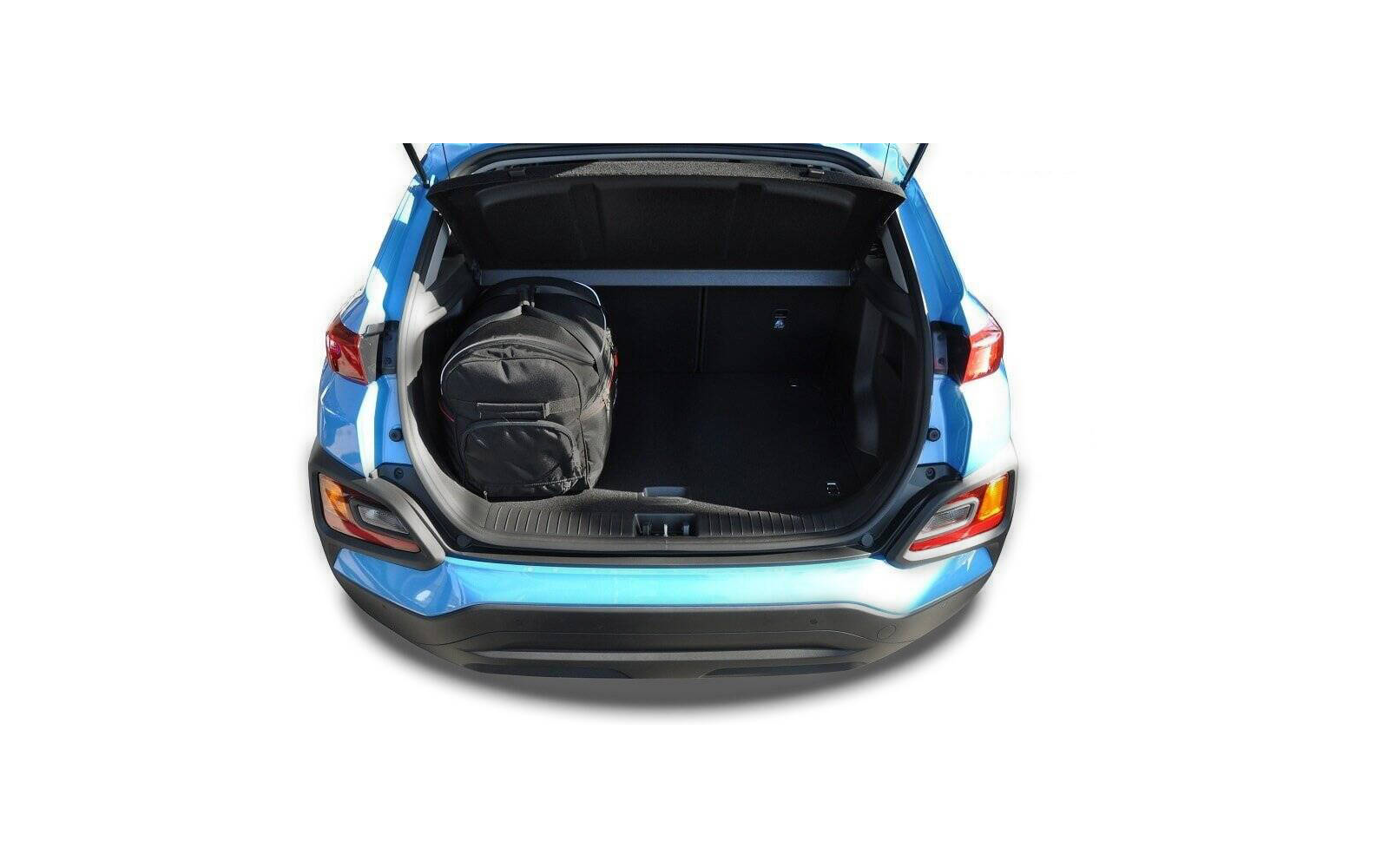 Detalj av glidelås på Bagasjeromsvesker 3-delers sett for Hyundai Kona 2017–2022 - KJUST
