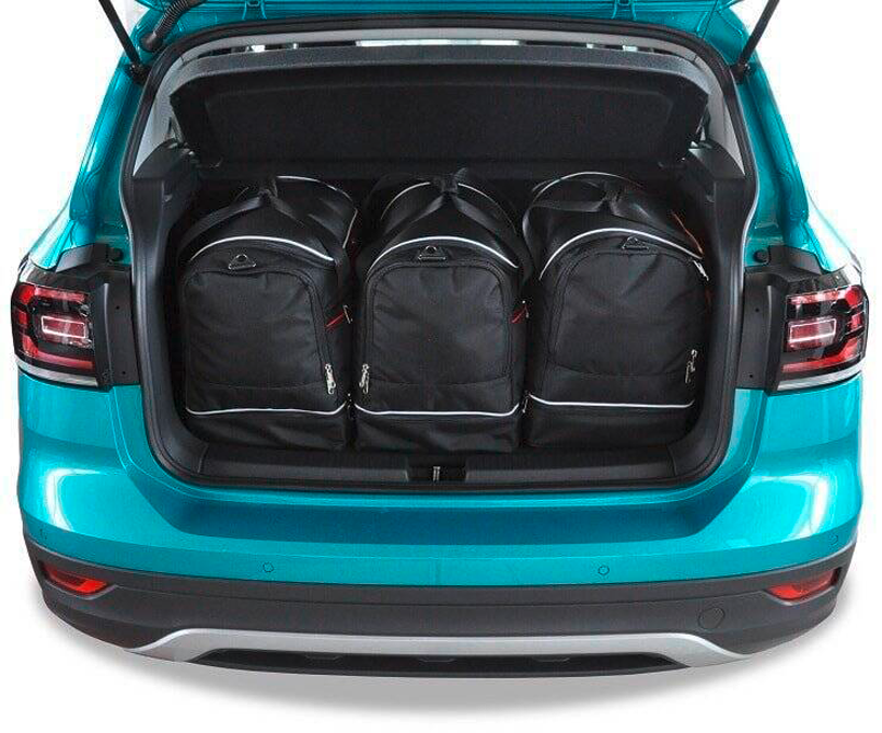 Bagasjeromsvesker 3-delers sett for VW T-Cross fra 2018 - KJUST forfra