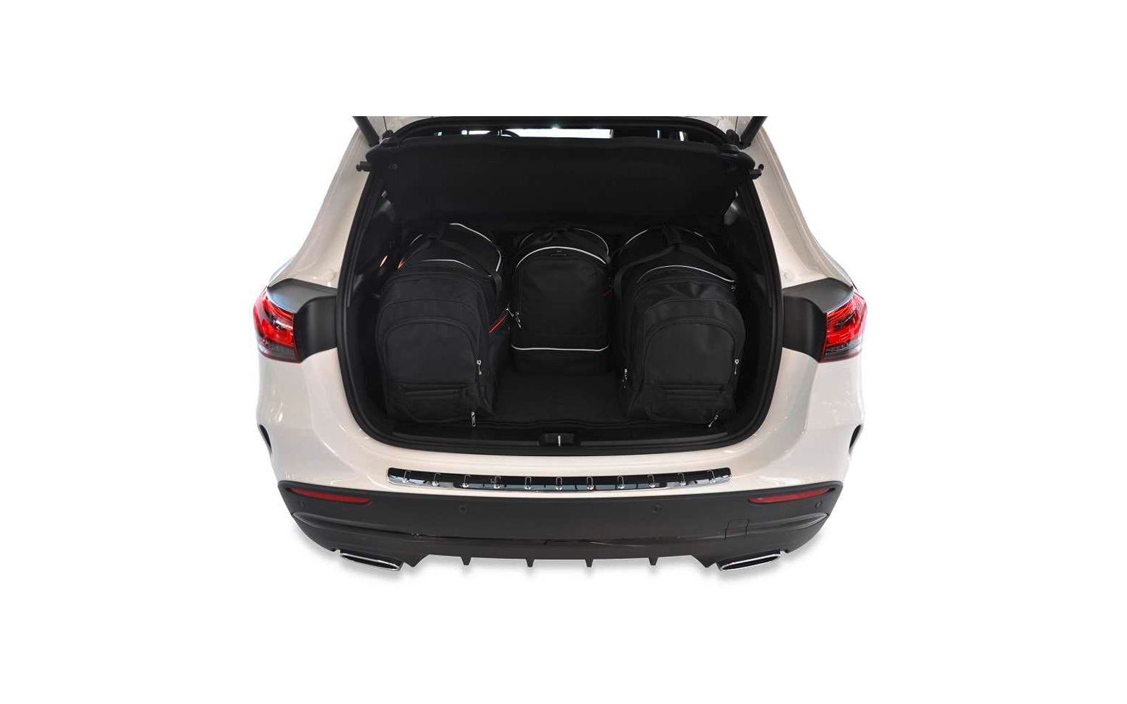 Detalj av glidelås på Bagasjeromsvesker 4-delers sett for Mercedes-Benz GLA H247 fra 2020 - KJUST