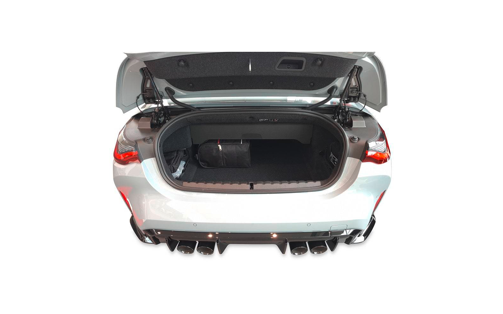 Nærbilde av materiale på Bagasjeromsvesker 4-delers sett for BMW 4-serie Cabriolet G23 fra 2020