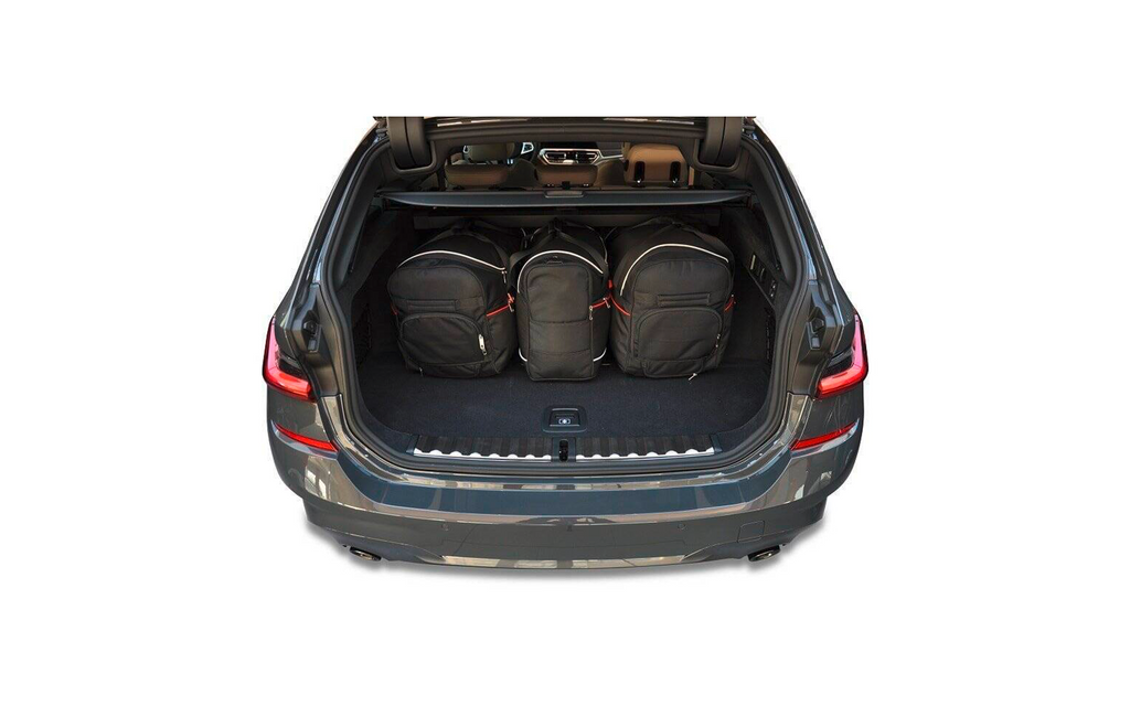 Detalj av glidelås på Bagasjeromsvesker 5-delers sett for BMW 3-serie Touring G21