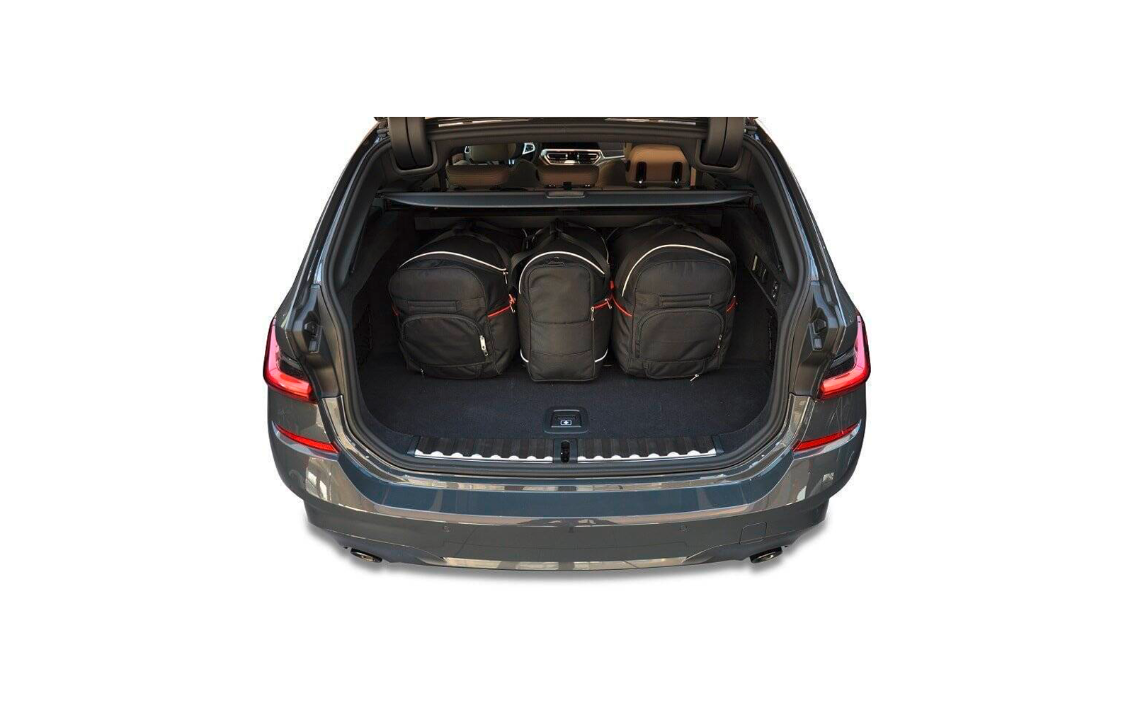 Detalj av glidelås på Bagasjeromsvesker 5-delers sett for BMW 3-serie Touring G21