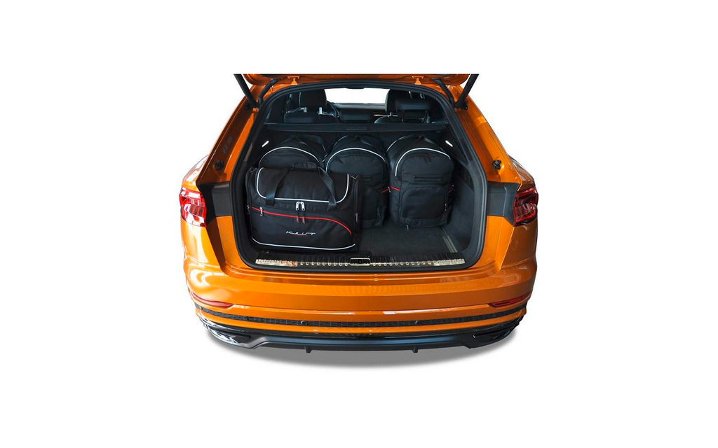 Detalj av glidelås på Bagasjeromsvesker 5-delers sett for Audi Q8 fra 2018 - KJUST