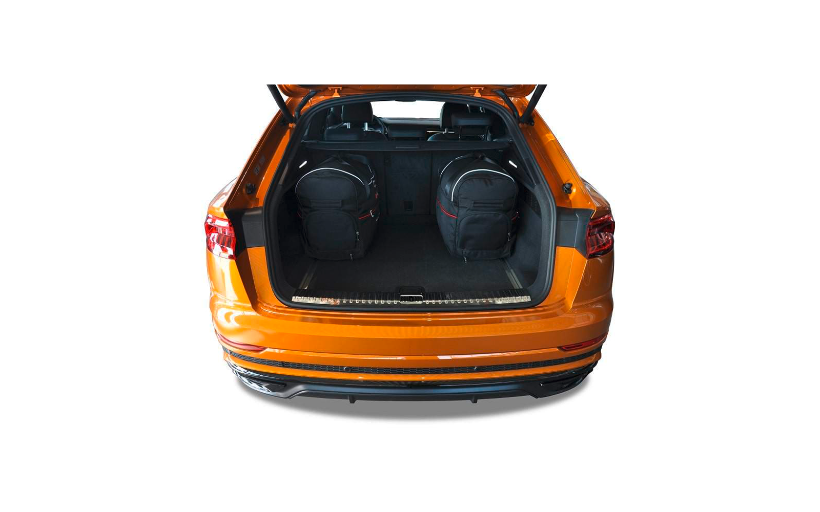 Nærbilde av bærehåndtaket på Bagasjeromsvesker 5-delers sett for Audi Q8 fra 2018 - KJUST