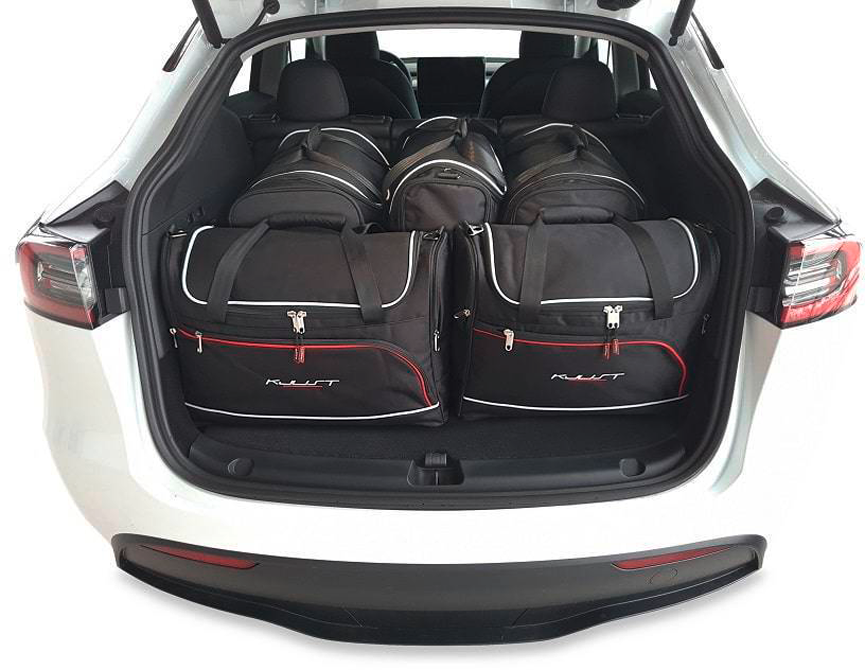 Bagasjeromsvesker 5-delers sett for Tesla Model Y fra 2020 - KJUST forfra