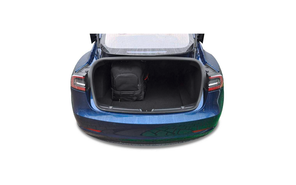 Bagasjeromsvesker 5-delers sett for Tesla Model 3 2017–2023 montert i bil