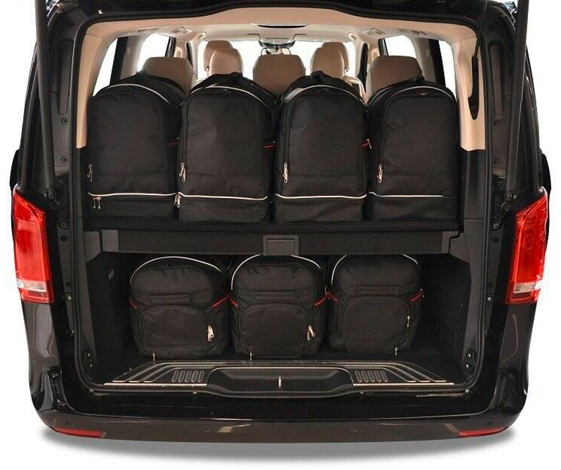 Bagasjeromsvesker 7-delers sett for Mercedes-Benz V-Klasse lang fra 2015 forfra