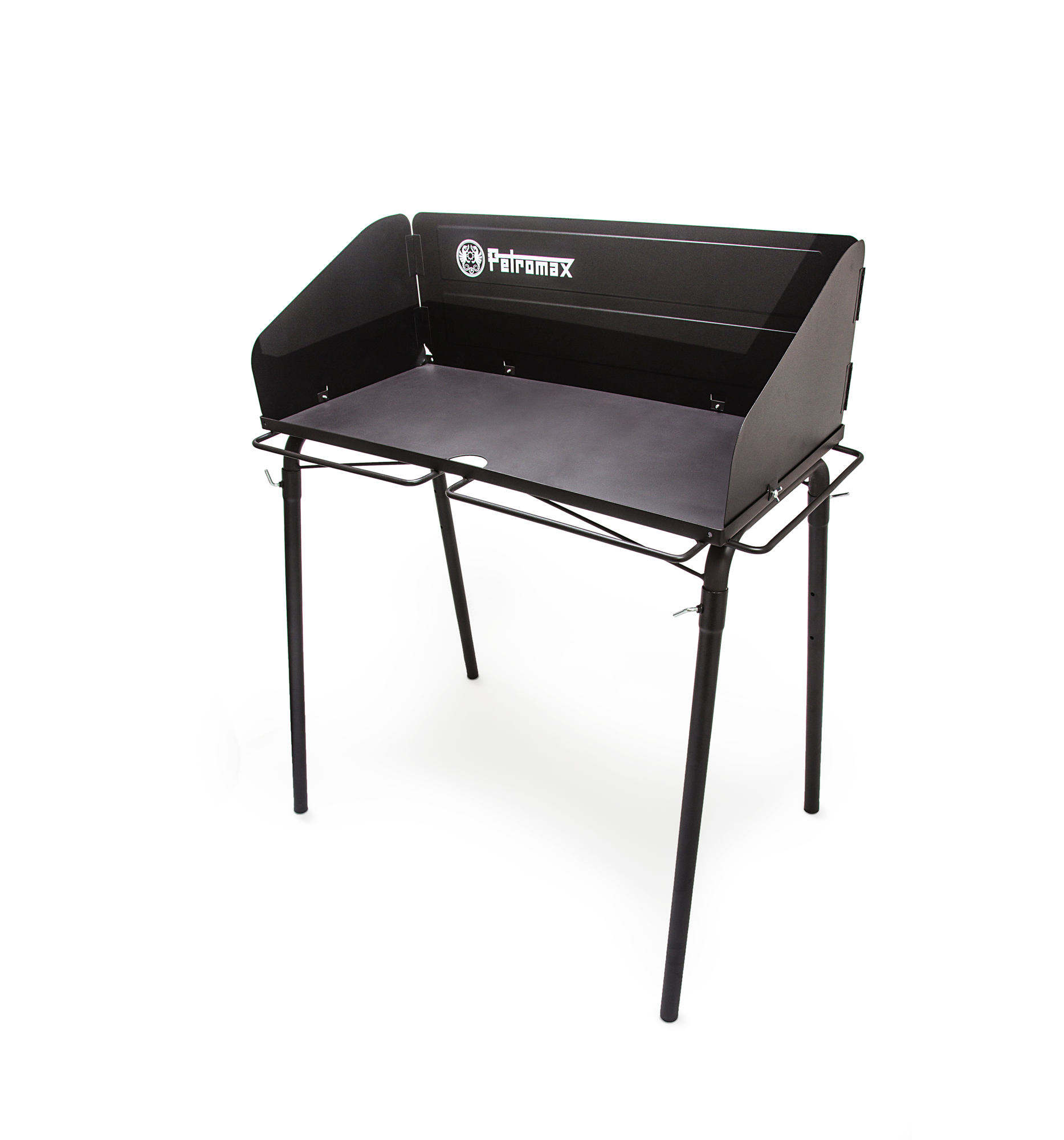 Bålgrytebord fe90 i lakkert stål 68x103x116 cm sett forfra
