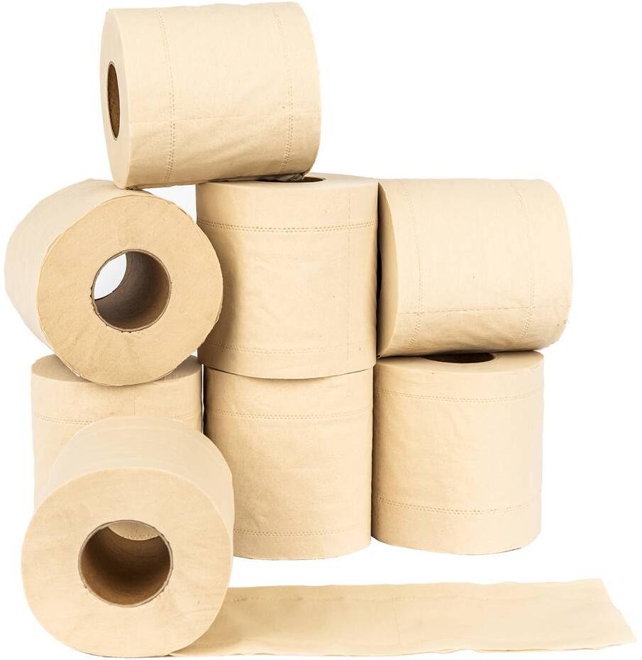 Bambus toalettpapir 3-lags ubleket 8 ruller - Pandoo bakside