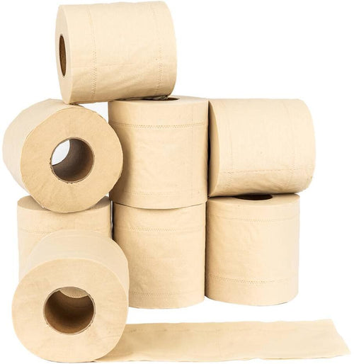 Bambus toalettpapir 3-lags ubleket 8 ruller - Pandoo bakside
