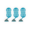 Bardunline 3 stk 350 cm med trihullstrammer Light Blue Bent detalj av trihullstrammer