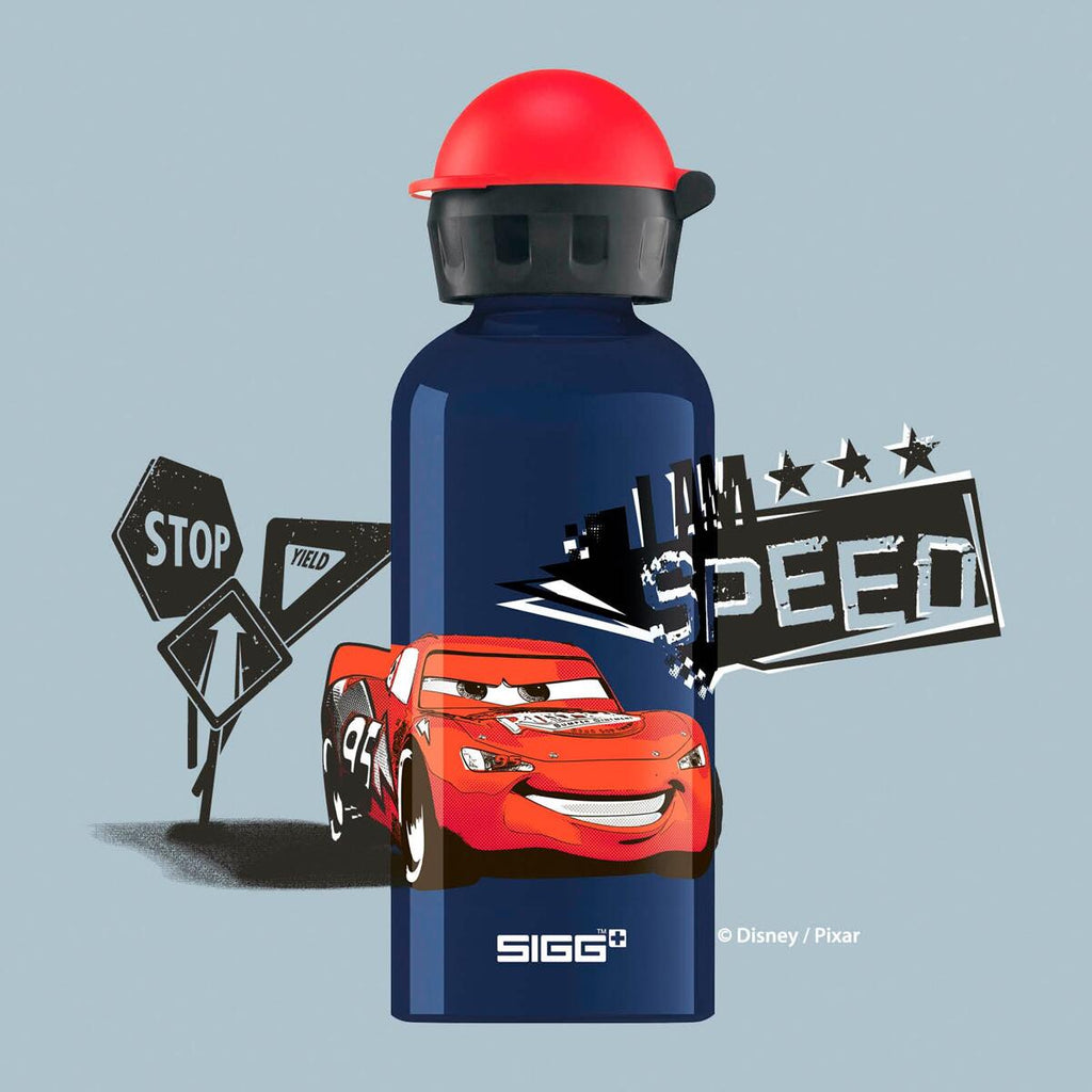 Bakside av Barnedrikkeflaske i aluminium 400 ml KBT Cars Speed - SIGG