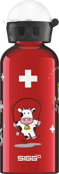 Barnedrikkeflaske i aluminium 400 ml KBT Funny Cows forfra