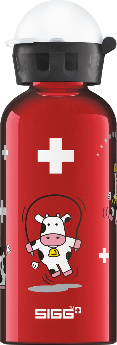 Barnedrikkeflaske i aluminium 400 ml KBT Funny Cows forfra