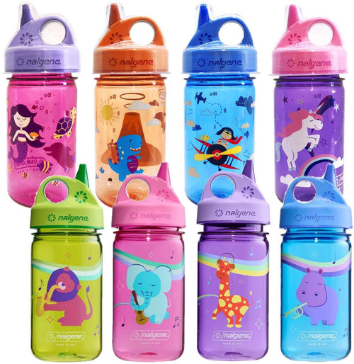 Barnedrikkeflaske Grip-n-Gulp Sustain 350 ml med motiv Nalgene forfra