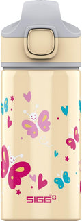 Barnedrikkeflaske Miracle Butterfly i aluminium forfra