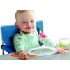 Sidevisning av Barnehøystol Action Baby Equiframe med brett