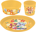 Barneservise Paw Patrol 3 deler organic yellow forfra