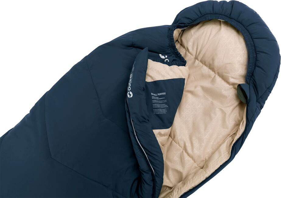 Nærbilde av stoffet på Barnesovepose Convertible Junior mumieform 120-150 cm 1 kg