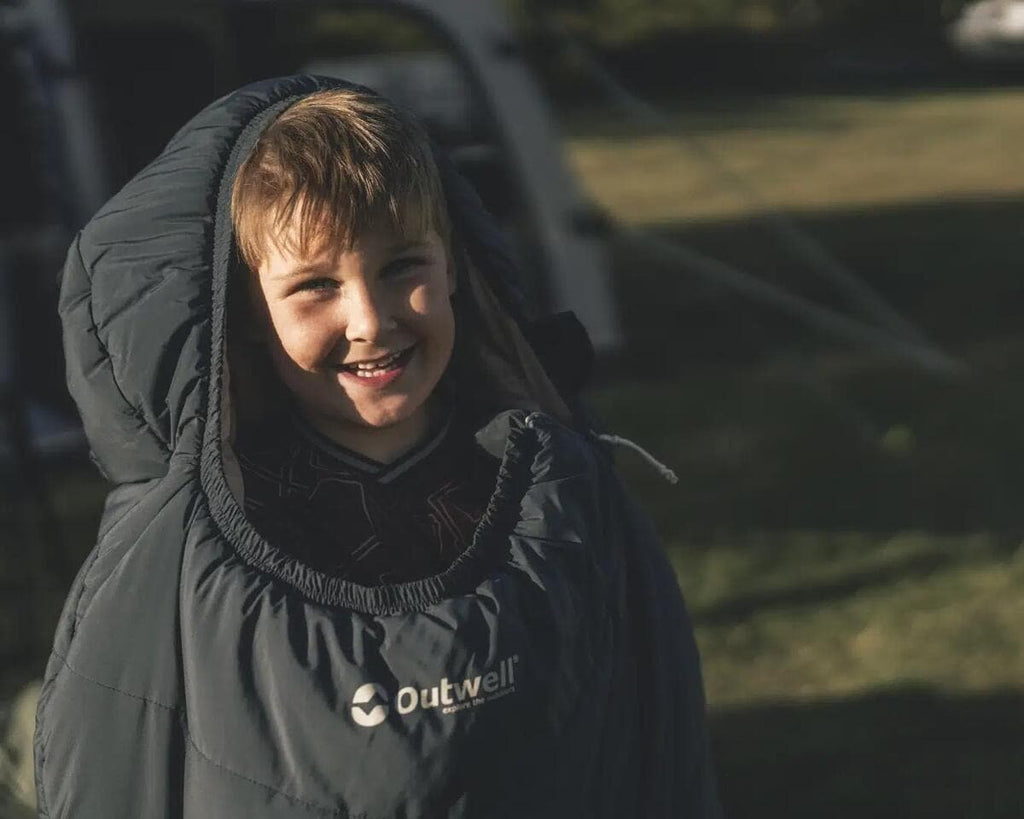 Oversikt over Barnesovepose Convertible Junior mumieform 120-150 cm 1 kg i blå farge