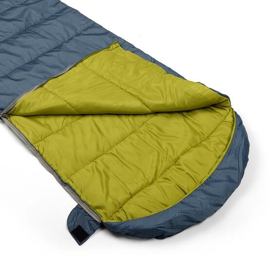 Detalj av glidelåsen på Barnesovepose Tilva 3-sesonger 170x70 cm komfort 7°C