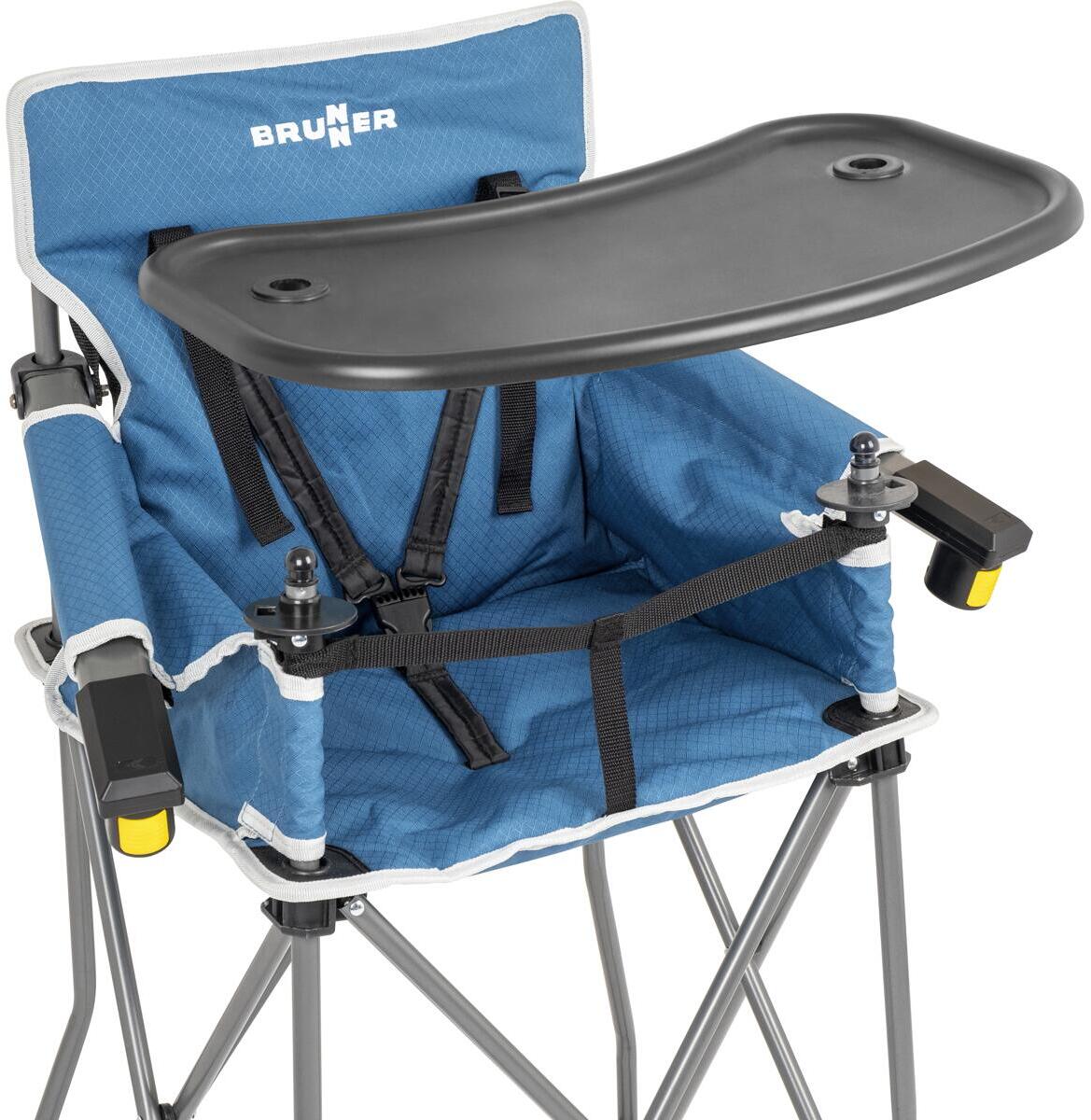 Barnestol Action Baby Equiframe blå med brett med drikkeholder