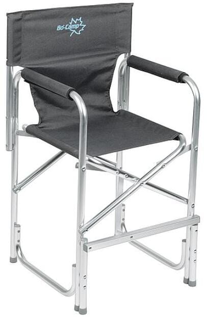 Barnestol i aluminium grå sitthøyde 52 cm maks 80 kg bakside