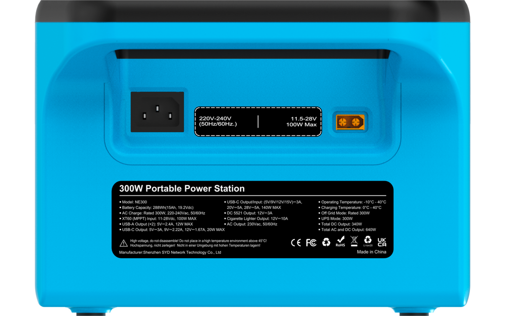 Bærbar kraftstasjon BEPS 300 LiFePO₄ 15 Ah 300 W USB-tilkoblinger