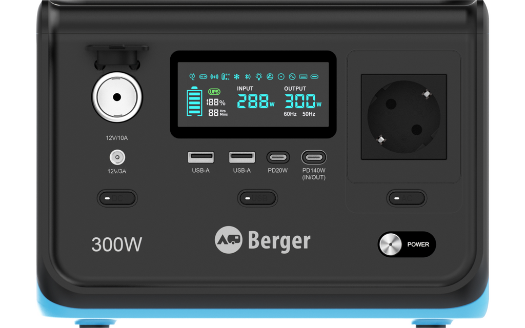 Bærbar kraftstasjon BEPS 300 LiFePO₄ 15 Ah 300 W bærbarhet
