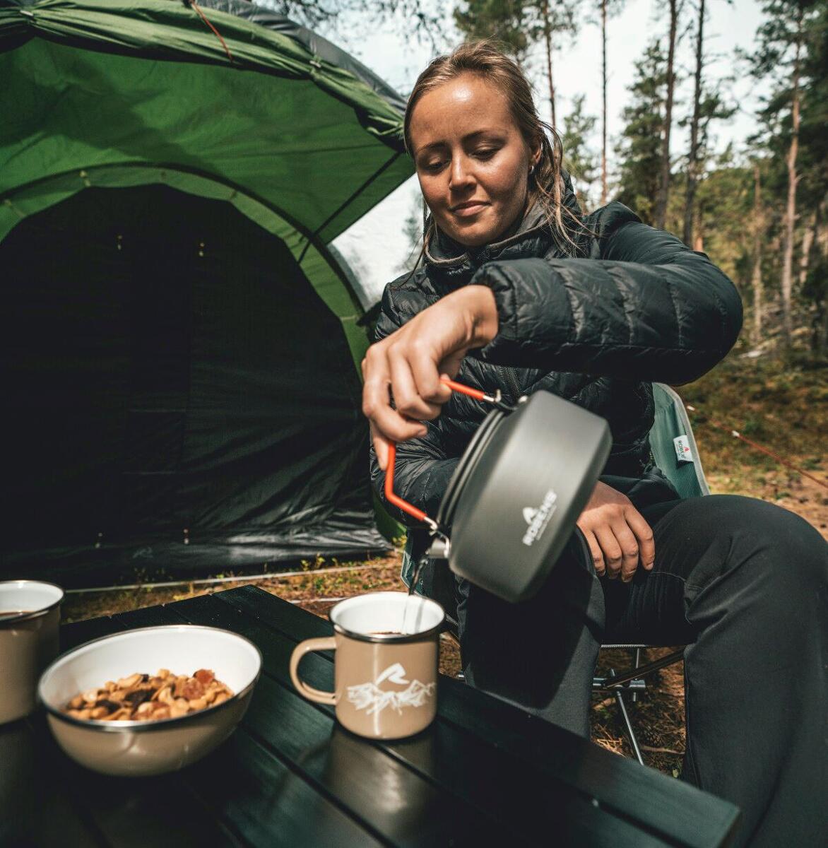 Basecamp Pro vannkjele 1 l hardanodisert aluminium pakket i sett
