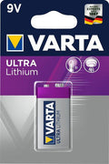 Batteri 9V-blokk Ultra Lithium 1200 mAh 1 stk - VARTA for campingbruk
