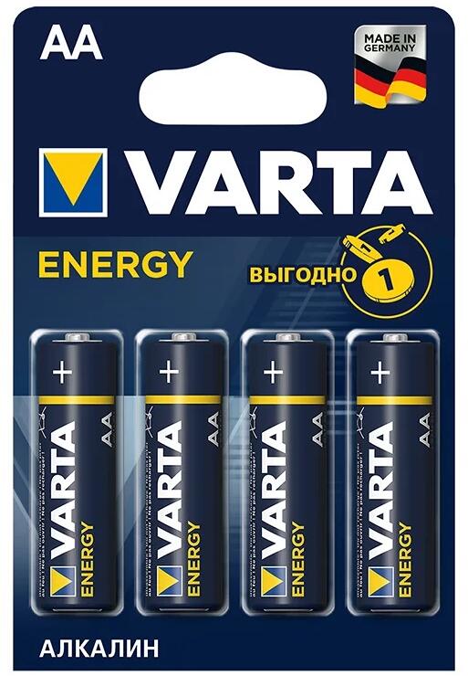 Batteri AA Energy Alkaline 1,5V 4-pakning - VARTA bakside