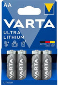Batteri AA Ultra Lithium 1,5V 2900 mAh 4-pakning - VARTA forfra