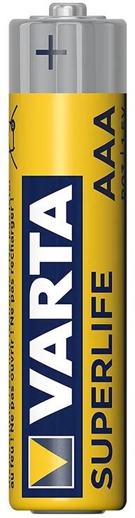 Batteri AAA Superlife sink-karbon 1,5V 2-pakning forfra