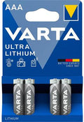 Batteri AAA Ultra Lithium 1,5V 1100 mAh 4-pakning - VARTA forfra