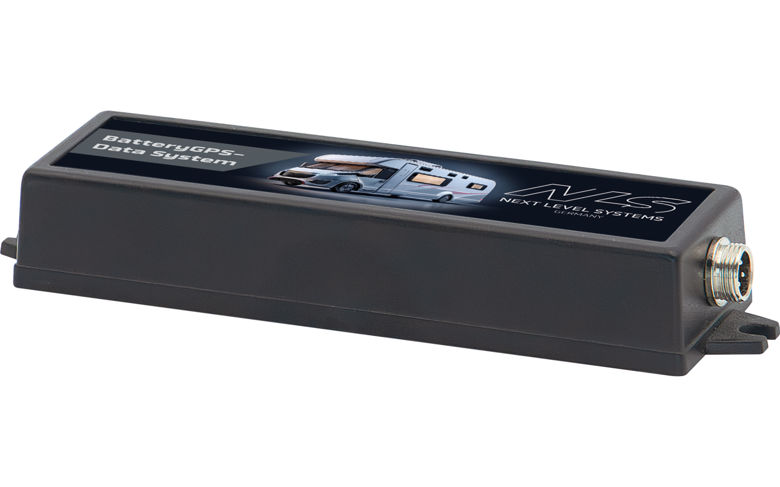 Batteri GPS-datasystem med sporing og app-tilkobling montert