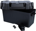 Batteriboks Battery-Guard medium 42,5x23,5x25,5 cm svart sett forfra