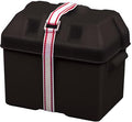 Batteriboks M svart 29x19,5x25 cm med stropp fra GES International for sikker batterioppbevaring