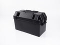 Batteriboks svart 41x20x20 cm med stropp for sikker oppbevaring