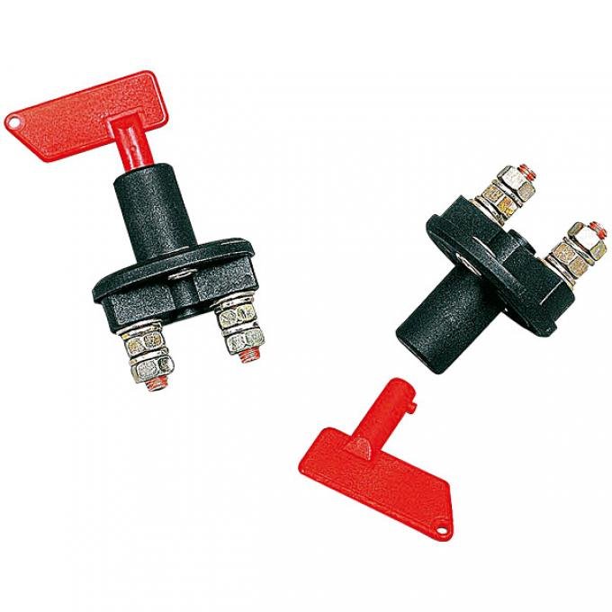 Batterifrakobler 12/24 V med avtakbar nøkkel, 500 A, M8-tilkobling for campingutstyr