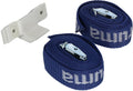 Batteriholder for Optima YTS-batterier, 14×3×20 cm, blå fra siden