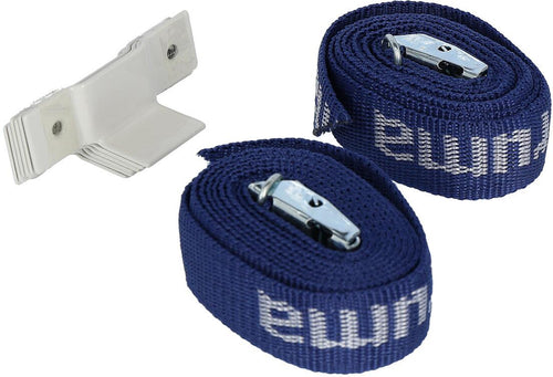 Batteriholder for Optima YTS-batterier, 14×3×20 cm, blå fra siden