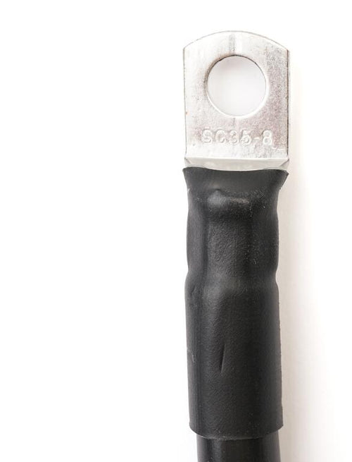 Batterikabel 35mm² M8/M8 svart med ringkabelsko bakside