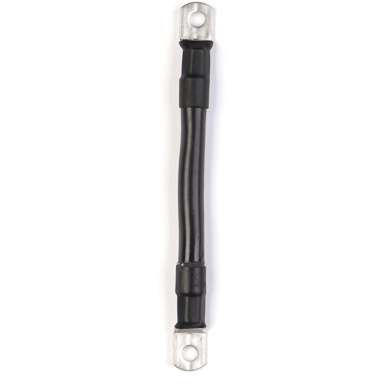 Batterikabel 50mm² M8/M8 svart med ringkabelsko forfra