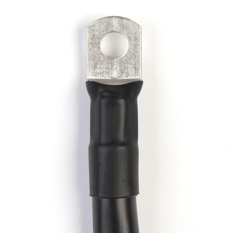 Batterikabel 50mm² M8/M8 svart med ringkabelsko bakside